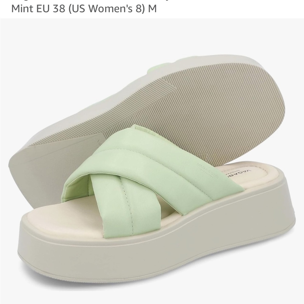 Green Platform Sandals